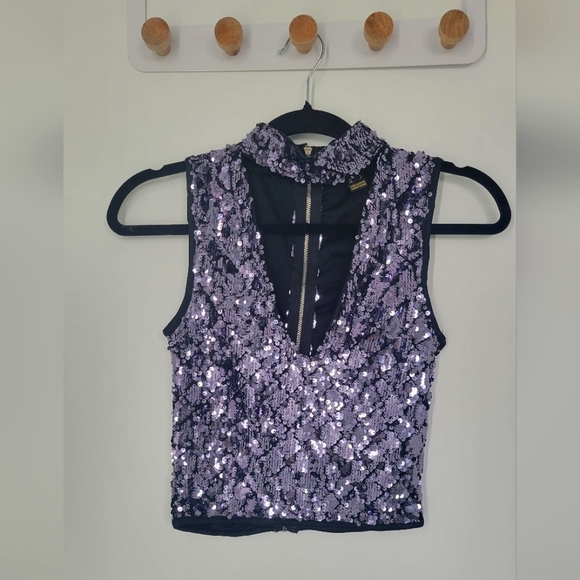 Sequin Crop Top - Picture 1 of 2